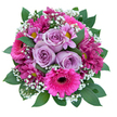 Crafted by local hands right here in Clerkenwell, this lush and uplifting bouquet is a mosaic of rich colour, texture, and fragrance. Clustered at the core are generous lavender roses, their silken petals exuding classic romance and gentle comfort. Flanking them, bold fuchsia gerbera daisies radiate brightness, providing a cheerful contrast that feels as vibrant as Clerkenwell's lively afternoon cafés. Tucked between these showcase blooms are clusters of magenta chrysanthemums with their intricate petals and occasional glimmers of yellow, introducing lively layers and a sense of spontaneity. Soft, cloud-like sprigs of white gypsophila float throughout, weaving a delicate veil that uplifts the arrangement and infuses it with timeless grace. Anchored by deep green, glossy leaves, the bouquet feels both fresh and generous-much like a walk through Spa Fields Park in peak spring. Each flower is thoughtfully placed, reflecting the expertise and passion of Clerkenwell's community artisans, to create an arrangement perfect for birthdays, heartfelt thank yous, or filling a cherished home with the joy and warmth of local blooms.